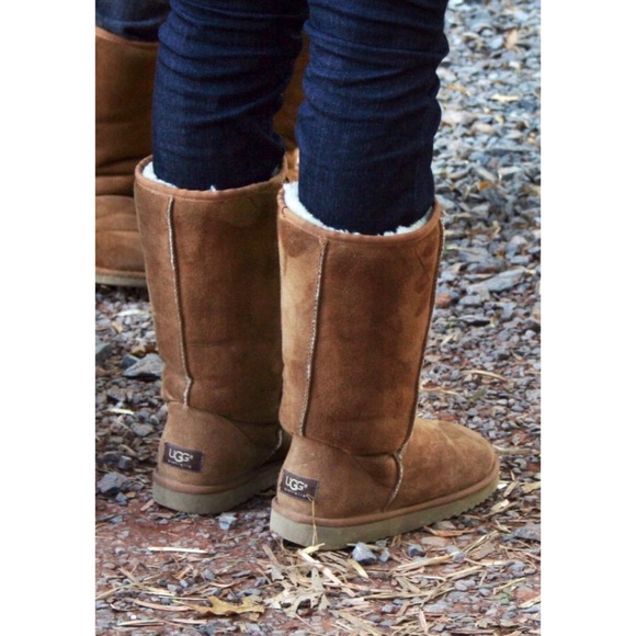 UGG Boots Women’s Tall Chestnut Suede Size 5 - Picture 1 of 7